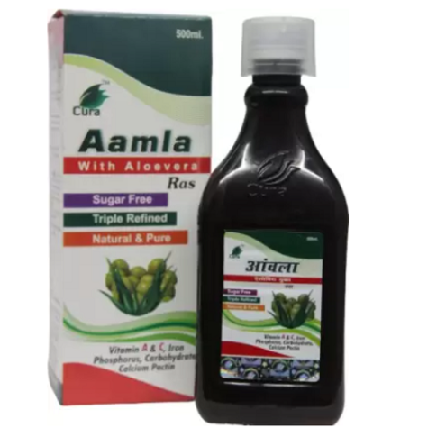 Cura Amla Aloevera Ras – Ayurvedic Juice for Immunity, Detox & Cholesterol Support