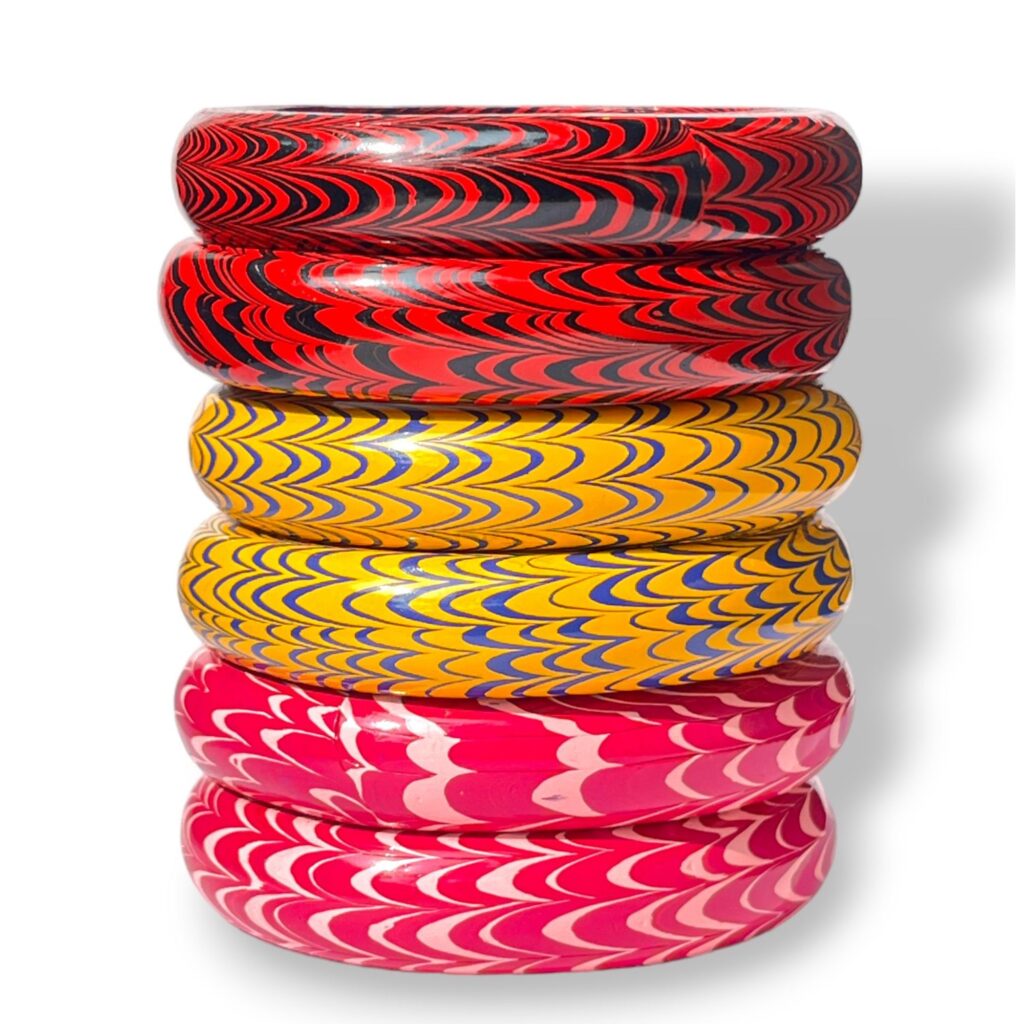 LuxuryGlow Lac Bangles Sui Kada Collection – . Handmade Needle Lac Bangles (3 Pair, Trendy & Traditional)