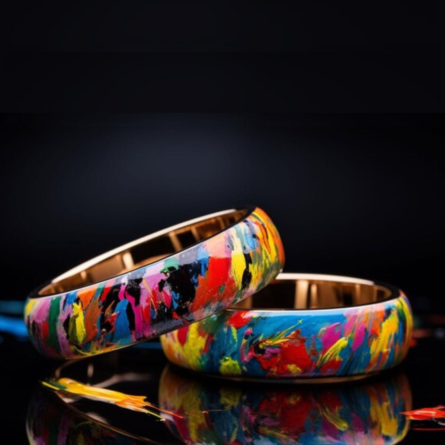 LuxuryGlow Lac Bangles Multicolor Wave Handmade Gold Brass Metal Lac Bangles | LuxuryGlow