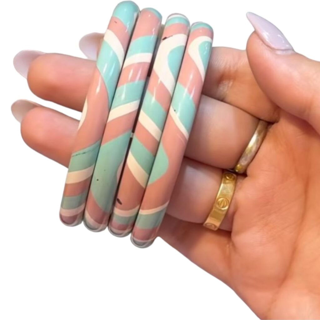 LuxuryGlow Lac Bangles Juli Collection Handmade Lac Bangles – Pack of 4 | Aaroz & Company