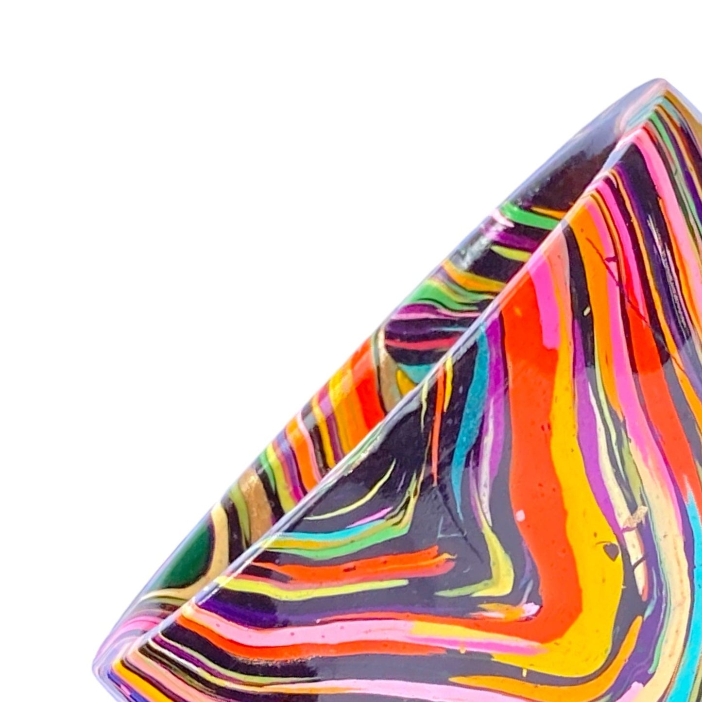 LuxuryGlow Lac Bangles Juli Kada Handmade Lac Bangle – Black Base with Colorful Squiggles | LuxuryGlow