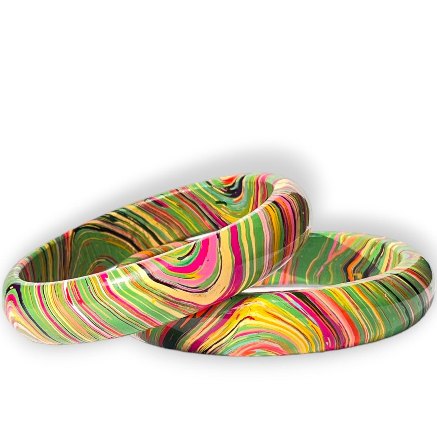 LuxuryGlow Lac Bangles . Juli Kada Collection – Handmade Multi-Color Burada (3 Pairs)