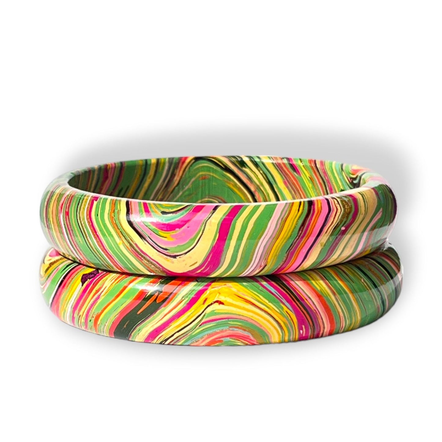 LuxuryGlow Lac Bangles . Juli Kada Collection – Handmade Multi-Color Burada (3 Pairs)