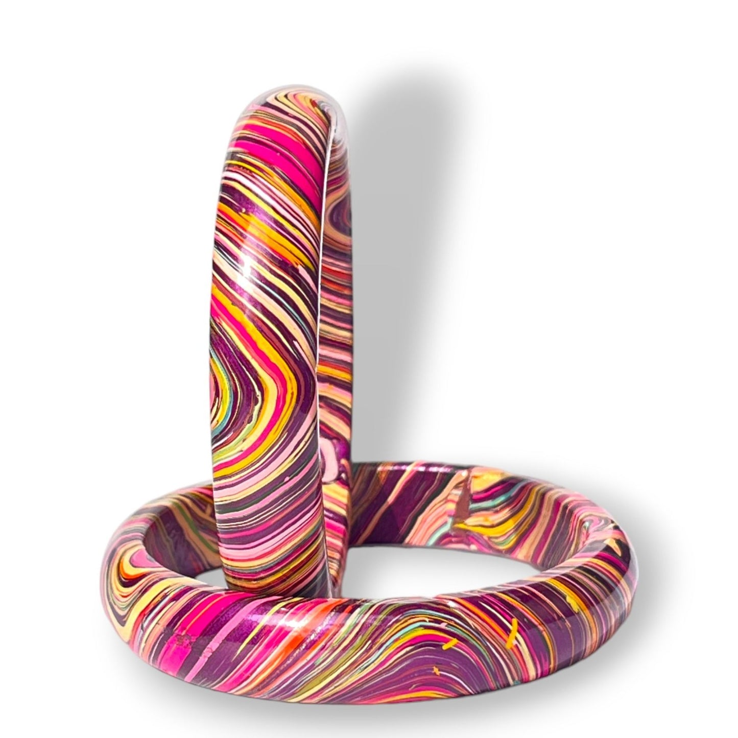 LuxuryGlow Lac Bangles . Juli Kada Collection – Handmade Multi-Color Burada (3 Pairs)