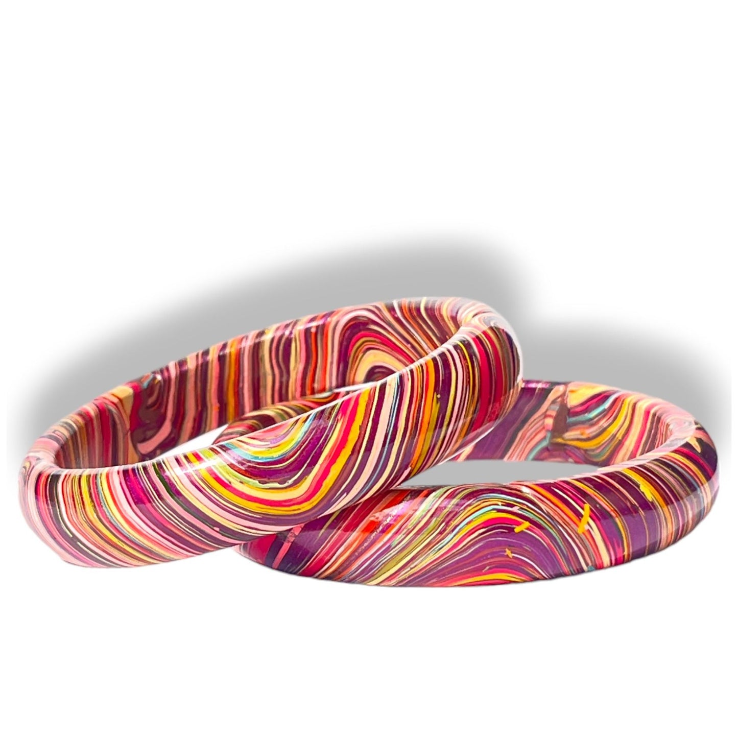 LuxuryGlow Lac Bangles . Juli Kada Collection – Handmade Multi-Color Burada (3 Pairs)