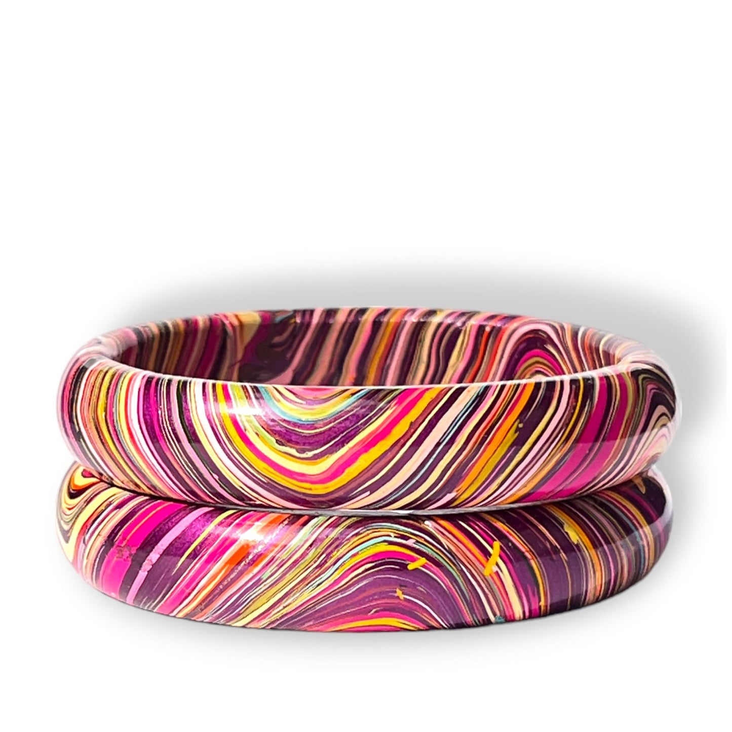 LuxuryGlow Lac Bangles . Juli Kada Collection – Handmade Multi-Color Burada (3 Pairs)