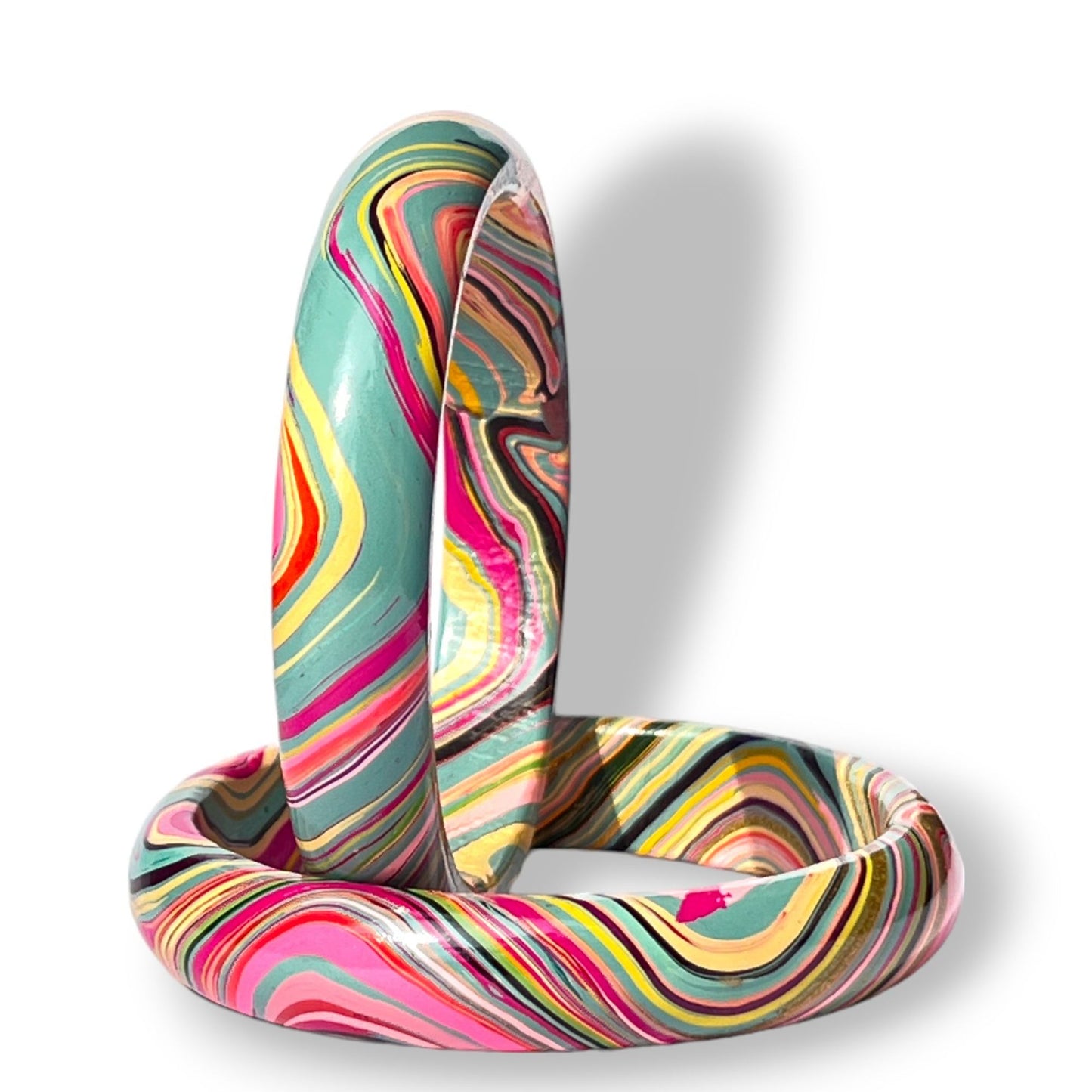 LuxuryGlow Lac Bangles . Juli Kada Collection – Handmade Multi-Color Burada (3 Pairs)