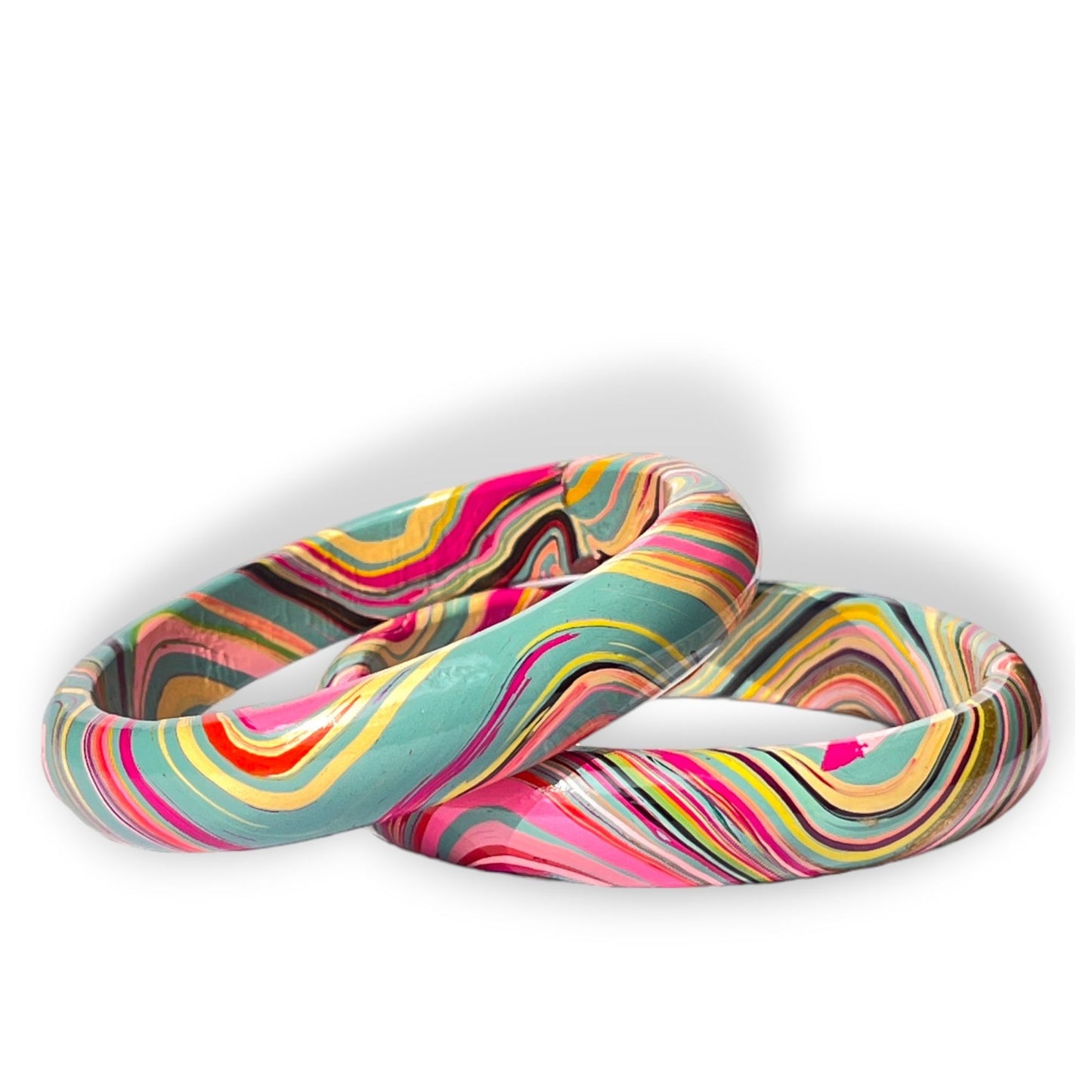 LuxuryGlow Lac Bangles . Juli Kada Collection – Handmade Multi-Color Burada (3 Pairs)