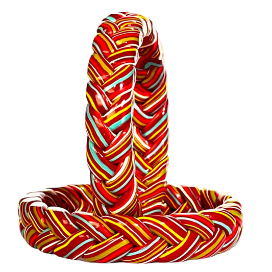 LuxuryGlowLac Bangles  Leheriya Wave: Multicolor Rajasthani Lac Ponytail Bangles |  Handmade Jewelry