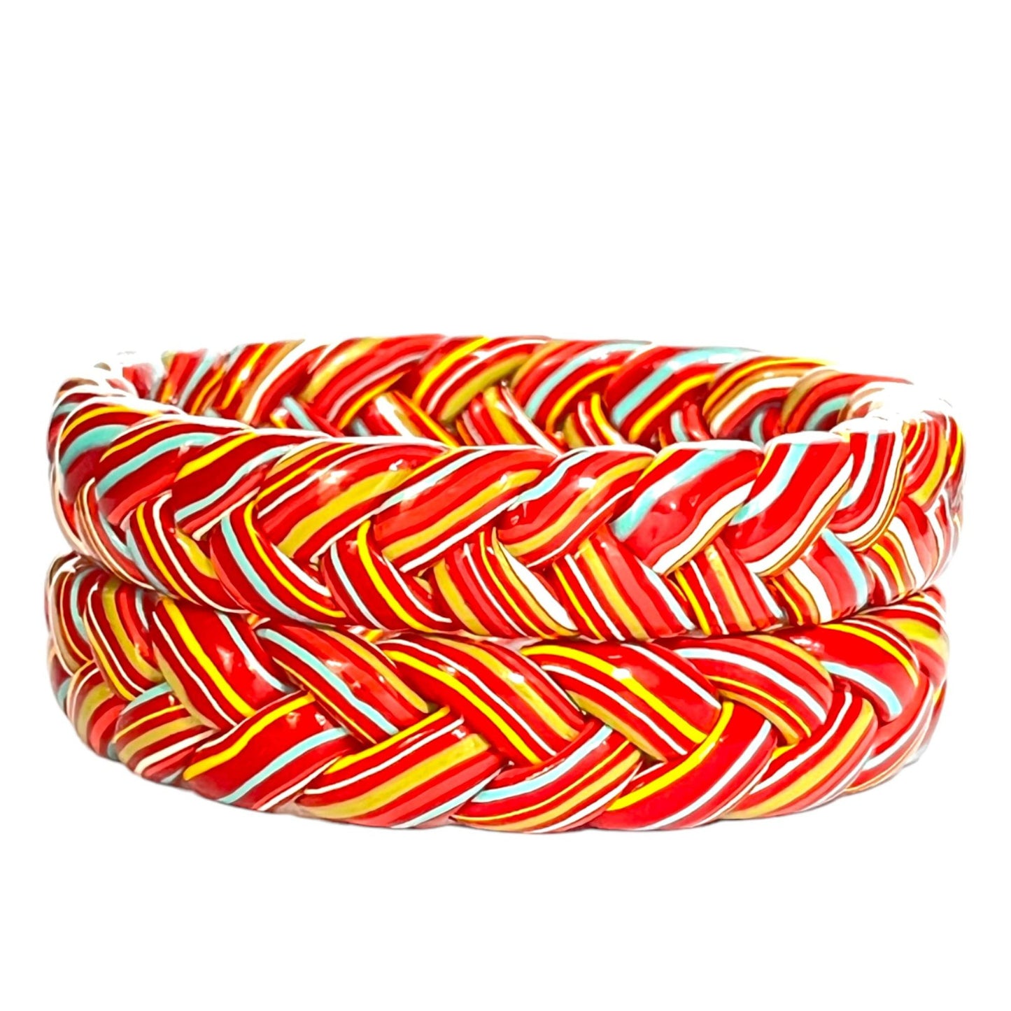 LuxuryGlowLac Bangles  Leheriya Wave: Multicolor Rajasthani Lac Ponytail Bangles |  Handmade Jewelry