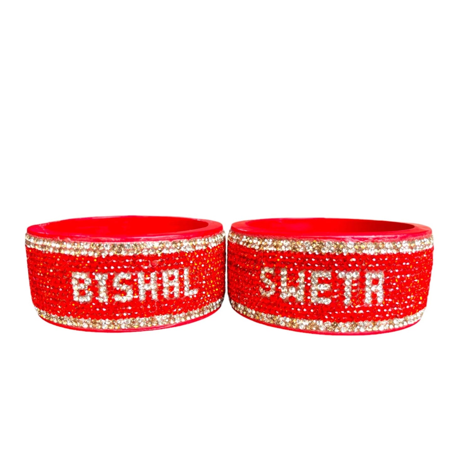 LuxuryGlow Personalized Bangles Lac Naam Kada Set – Custom Couple Name Bangles | Handmade Wedding Gift by LuxuryGlow