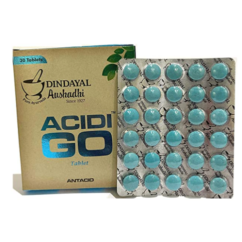 Dindayal Acidi Go Tablets (30 Tablets) – Ayurvedic Relief for Acidity & Indigestion