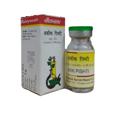 Baidyanath Akik Pishti – Natural Cardiac Tonic for Heartburn, Headache & Cooling Relief (5g)