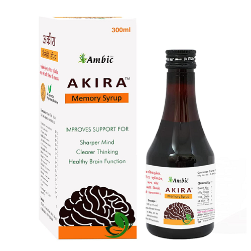 Ambic Akira Memory Syrup – Ayurvedic Brain Booster for Focus & Learning (300ml)
