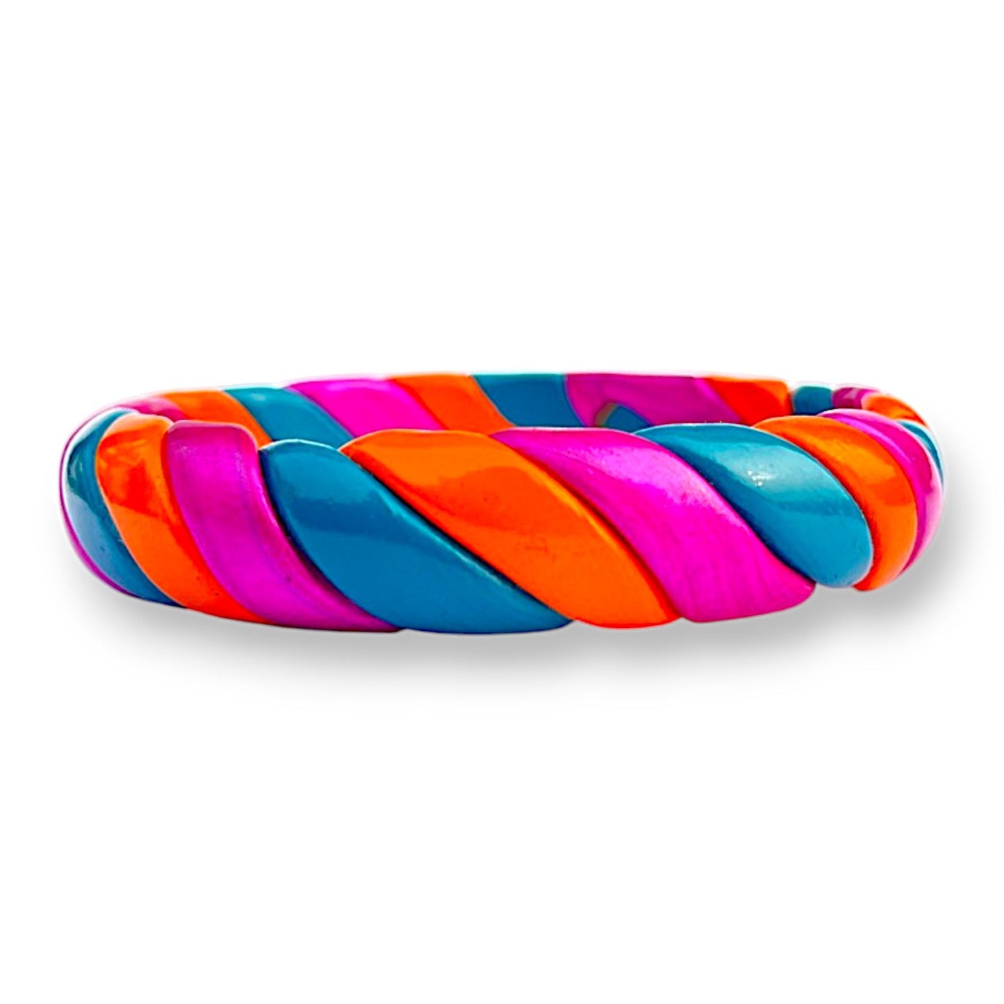 LuxuryGlow Lac Bangle  Twist N Pop  – Handcrafted Multicolor Twisted Rope Design |