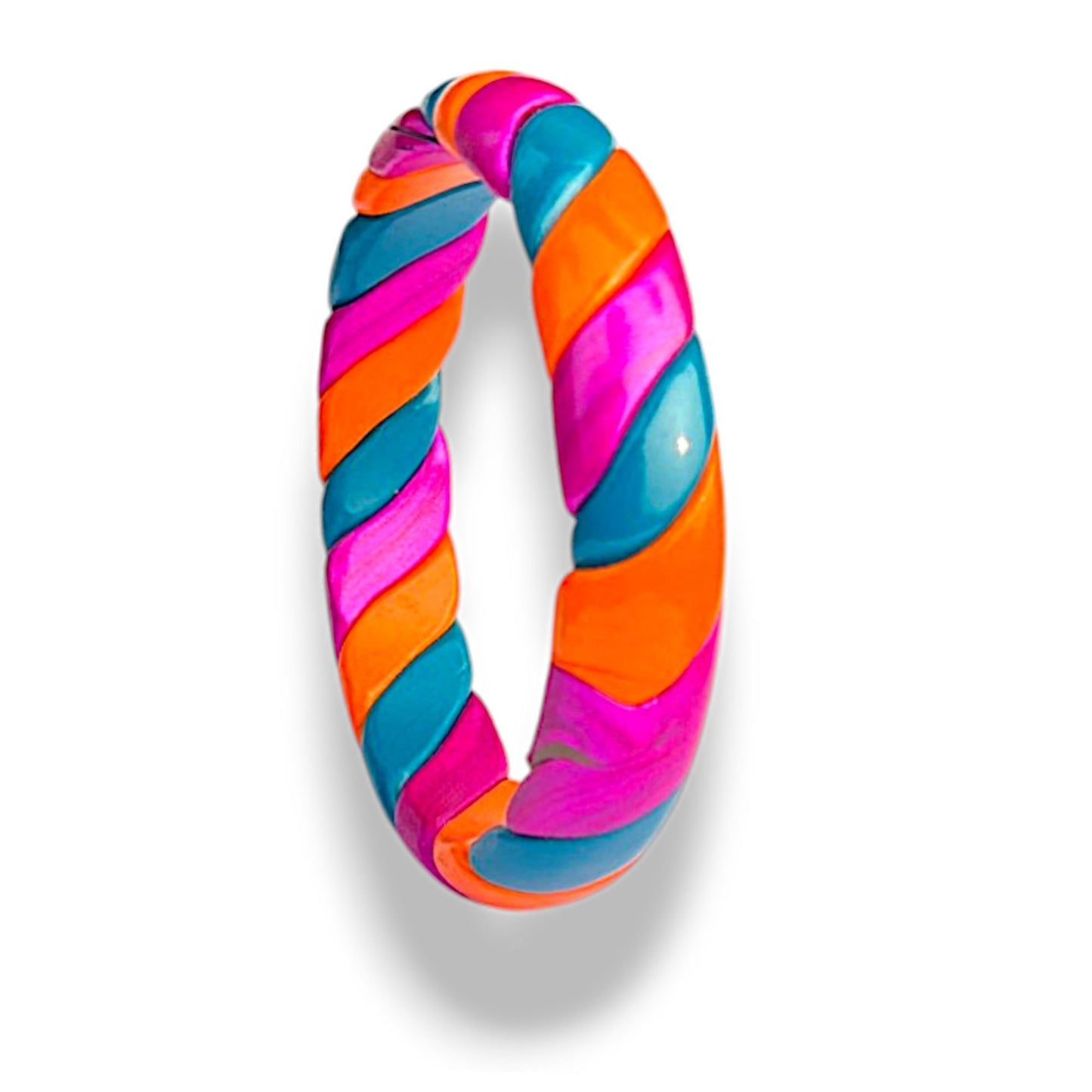 LuxuryGlow Lac Bangle  Twist N Pop  – Handcrafted Multicolor Twisted Rope Design |