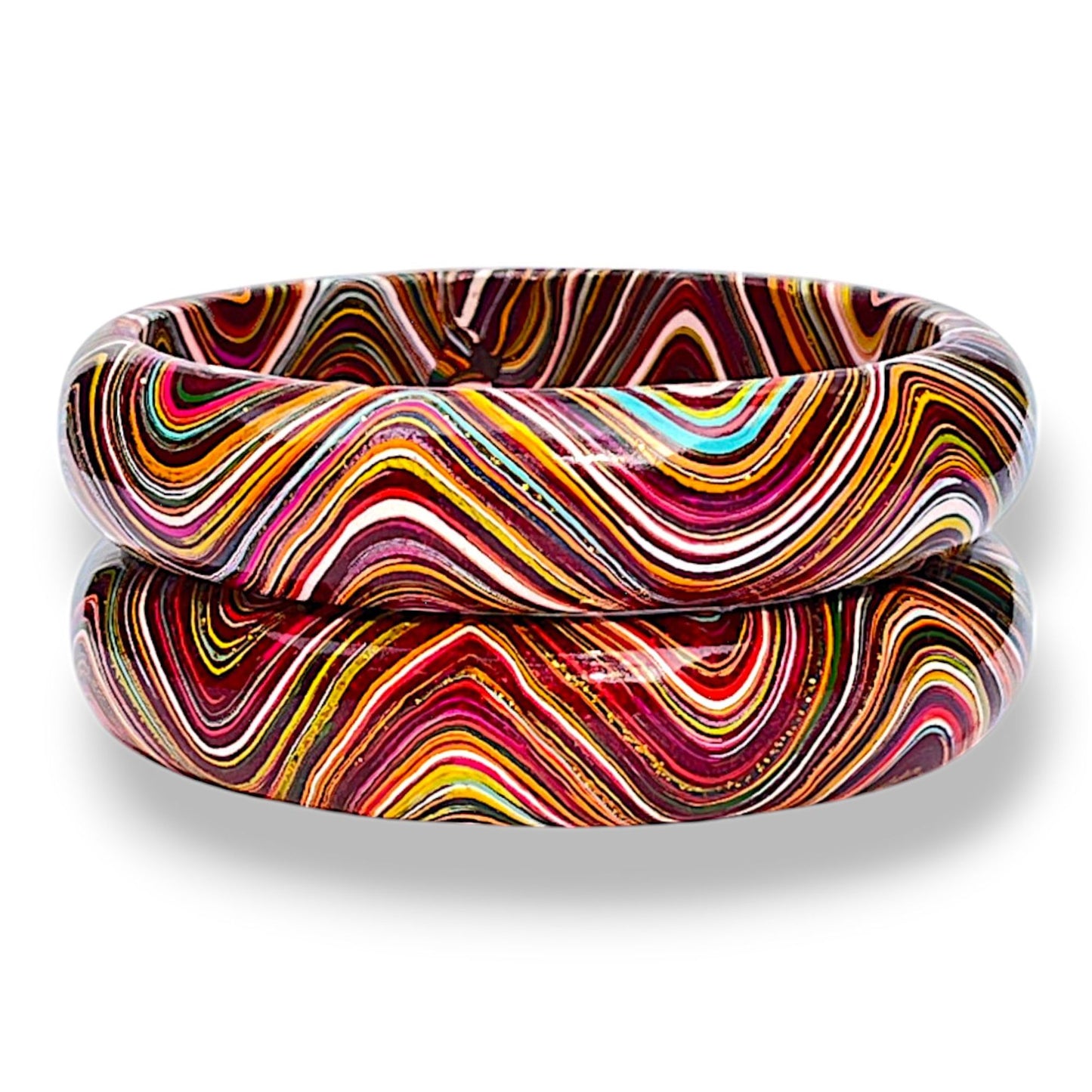 LuxuryGlow Lac Bangles  SparkleWave Luxe – Handcrafted with Vibrant Colors & 18K Gold Sparkle |