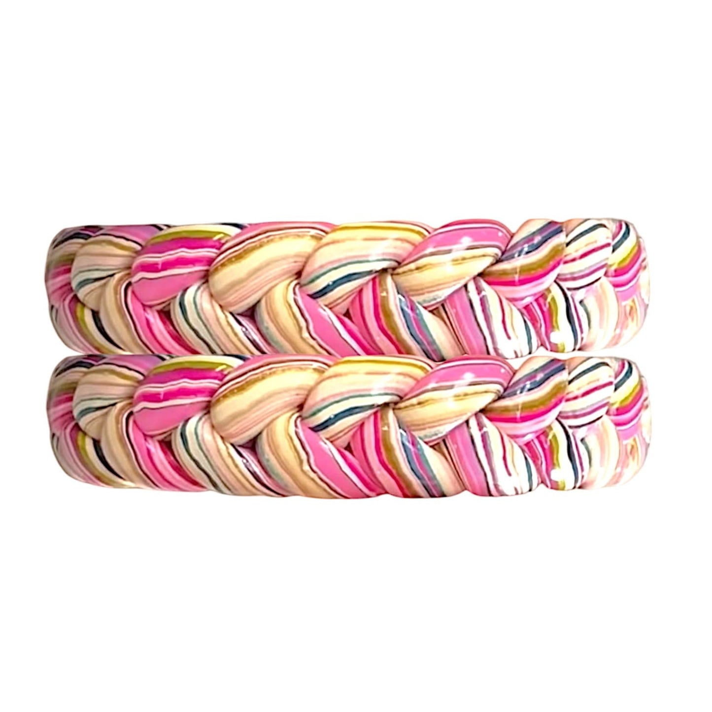 LuxuryGlow Lac Bangles  Nazakat Handmade – Braided Glossy Design |