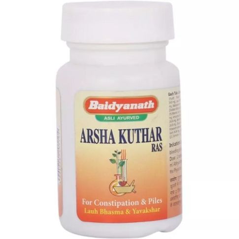 Baidyanath Arsha Kuthar Ras (Jhansi) – 40 Ayurvedic Tablets for Piles & Digestive Support - LUXURY GLOW