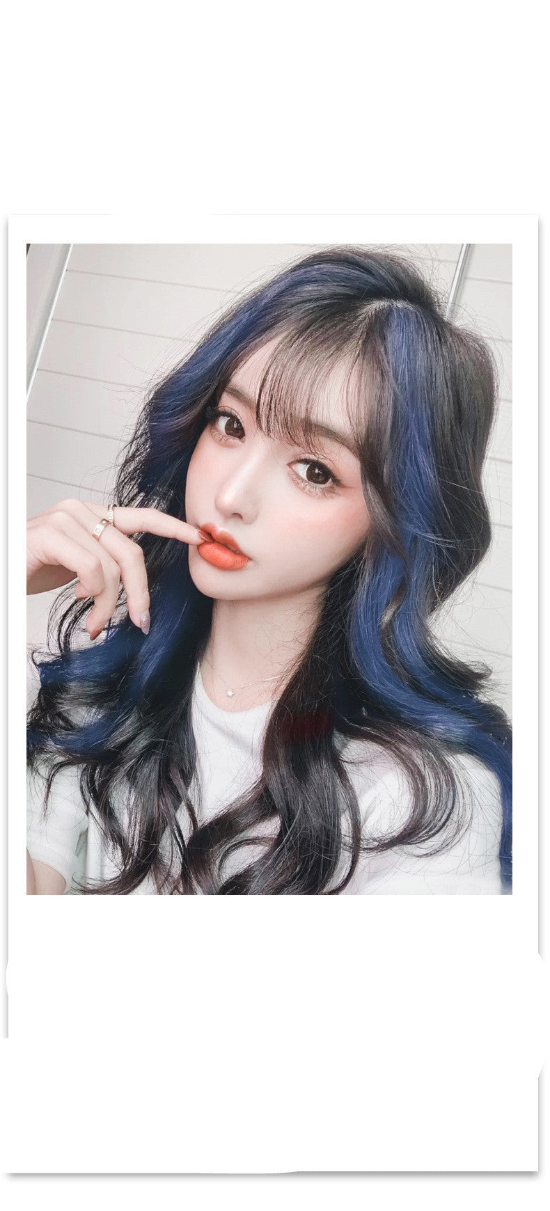 LuxuryGlow Gradient Long Curly Hair Wig Patch – 60cm Colorful Hair Extension for Women