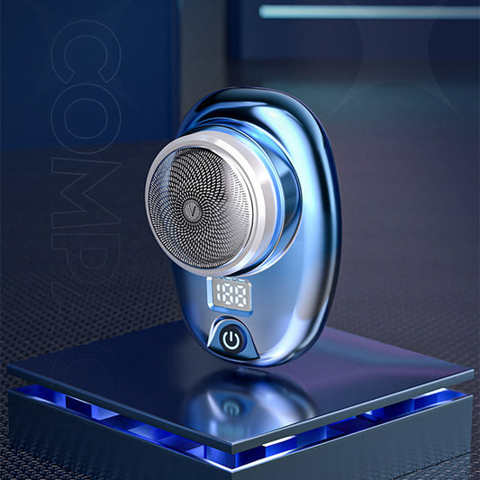ماكينة حلاقة رقمية مقاومة للماء للسفر من LuxuryGlow - ماكينة حلاقة محمولة قابلة لإعادة الشحن عبر USB للرجال