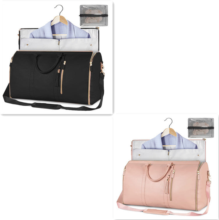 Large Capacity Travel Duffle Bag Women's Handbag Folding Suit Bag Waterproof Clothes Totes - LUXURY GLOW