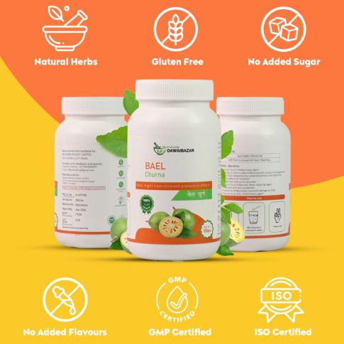 Dawaibazar Bael Churna 100g – Organic Ayurvedic Digestive Support Powder - LUXURY GLOW