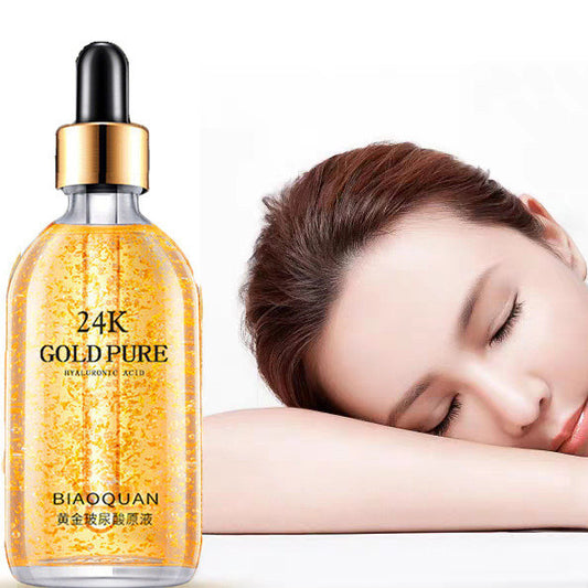 Esencia facial reafirmante y reafirmante con ginseng: suero con infusión de ginseng, oro y cordyceps