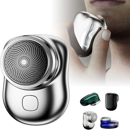 ماكينة حلاقة كهربائية صغيرة محمولة بمنفذ USB من LuxuryGlow للرجال والنساء - ماكينة حلاقة لاسلكية جافة ورطبة