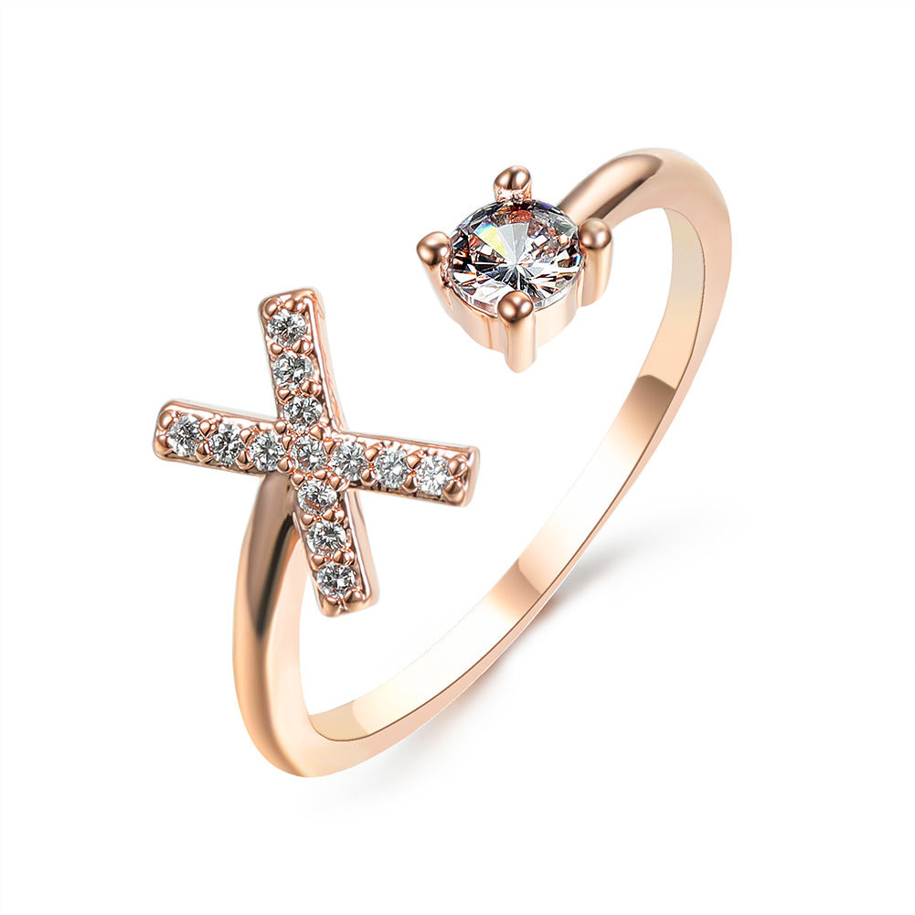 New Design Adjustable 26 Initial Letter Ring Fashion Jewelry For Women Simple Elegant Jewelry - LUXURY GLOW