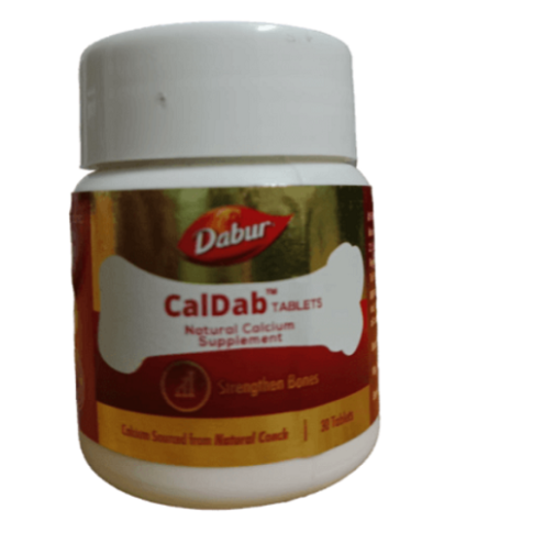 Dabur Caldab Tablets 30 Count – Ayurvedic Calcium & Bone Strength Support