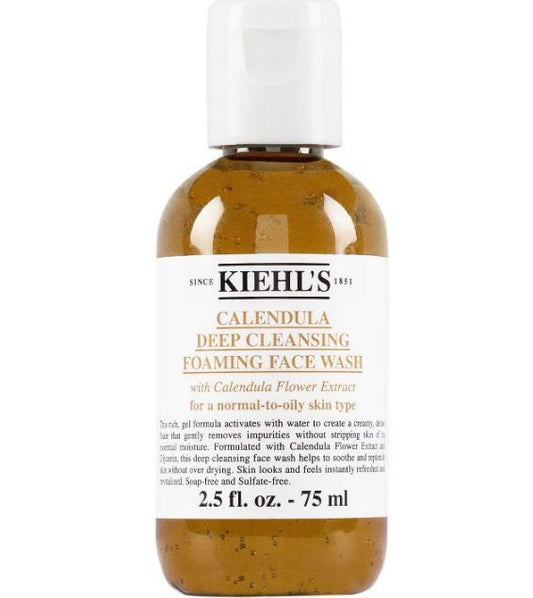 KIEHL’S Calendula Deep Cleansing Foaming Face Wash – Hydrating & Brightening Cleanser for Normal to Oily Skin