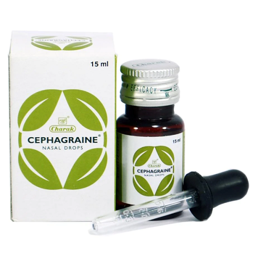 Charak Cephagraine Nasal Drops – Relief from Nasal Congestion & Migraine Discomfort