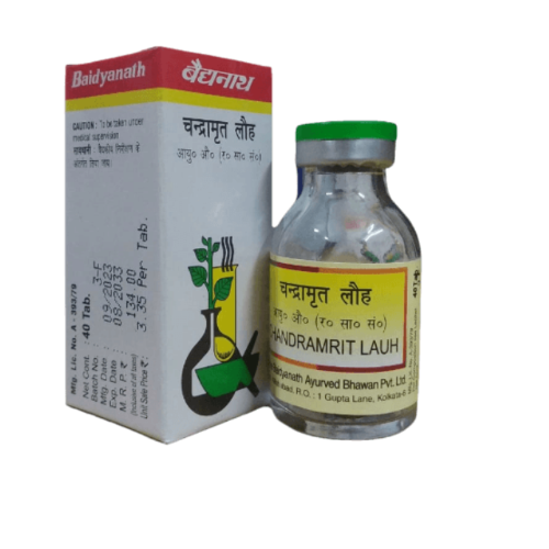 Baidyanath Chandramrit Lauh – Ayurvedic Respiratory & Strength Support (40 Tablets)