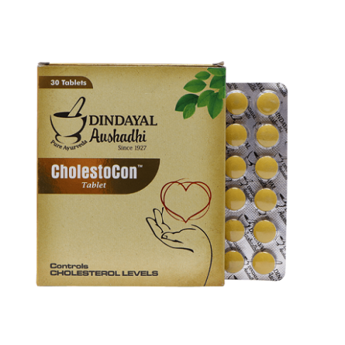 Dindayal Cholestocon Tablets (30 Tablets) – Ayurvedic Cholesterol Support