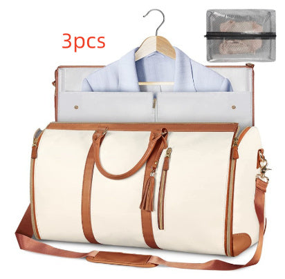 Large Capacity Travel Duffle Bag Women's Handbag Folding Suit Bag Waterproof Clothes Totes - LUXURY GLOW