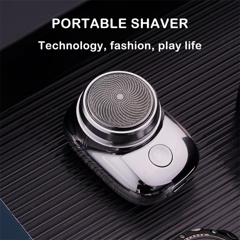 ماكينة حلاقة كهربائية صغيرة محمولة بمنفذ USB من LuxuryGlow للرجال والنساء - ماكينة حلاقة لاسلكية جافة ورطبة
