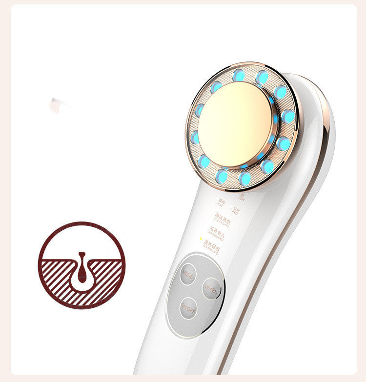 LuxuryGlow 7-in-1 Facial Lifting & Skin Tightening Massager with LED & EMS Therapy