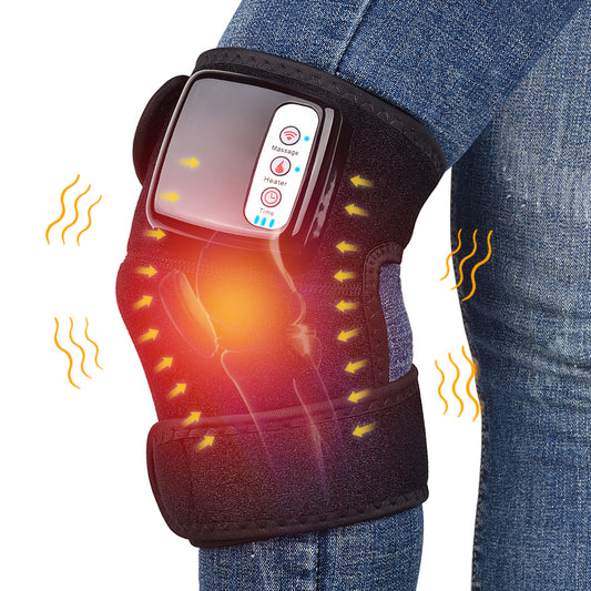 LuxuryGlow Electric Heating Knee Massager – Infrared Vibration Therapy Wrap for Pain Relief