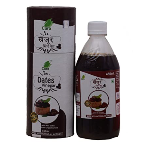 Cura Dates Vinegar | Natural Energy Booster & Appetite Control Support for Heart Health