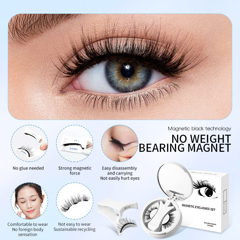 LuxuryGlow Magnetic Eyelashes with Storage Box & Applicator – Glue-Free & Reusable