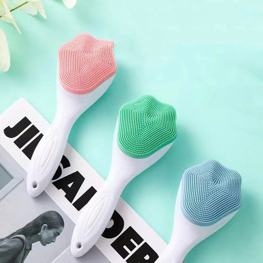 Exfoliante facial de silicona LuxuryGlow: cepillo manual suave para piel sensible