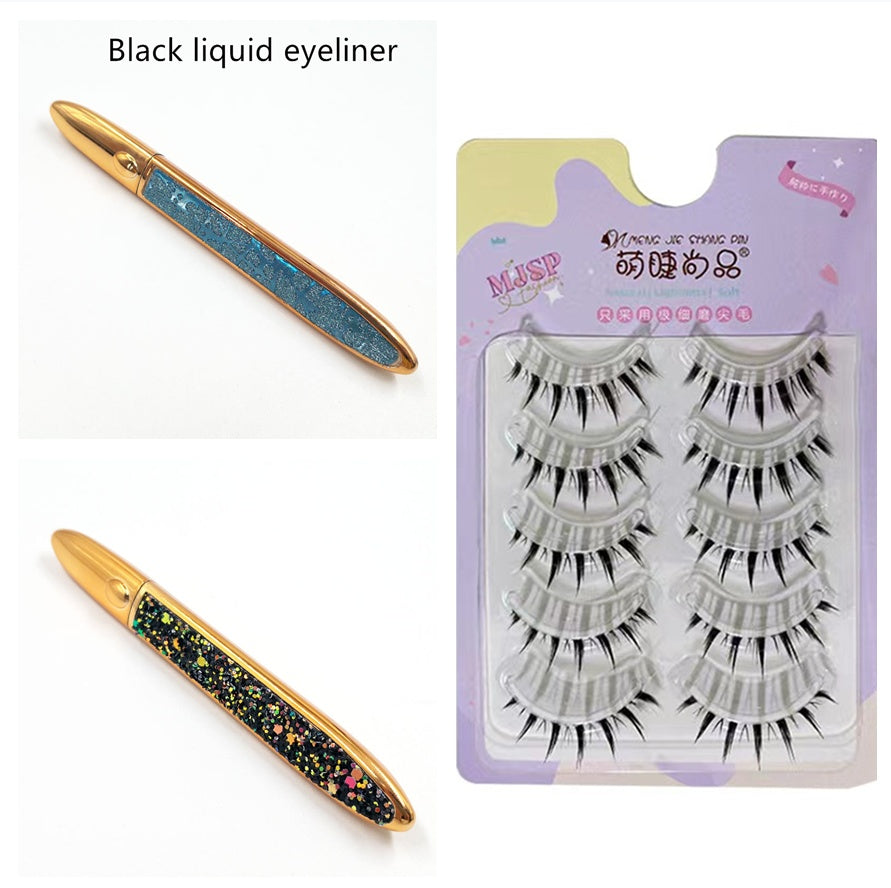 LuxuryGlow Self-Adhesive Eyeliner with False Lashes – No Glue Needed, Waterproof