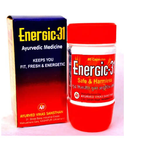 Energic-31 Capsules – Ayurvedic Energy, Stamina & Vitality Support - LUXURY GLOW