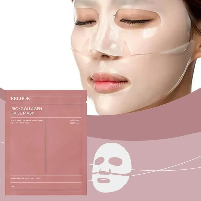 قناع الوجه بالكولاجين من LuxuryGlow - مرطب ومقوي ومفتح للبشرة (4 قطع)