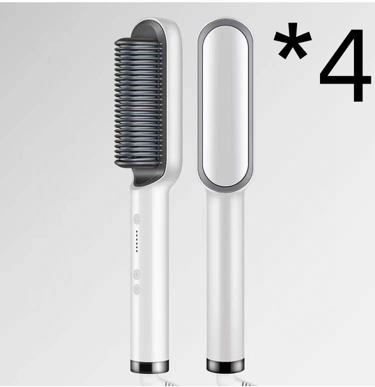 LuxuryGlow 2-in-1 Hair Straightener & Hot Comb – Negative Ion Curling Brush