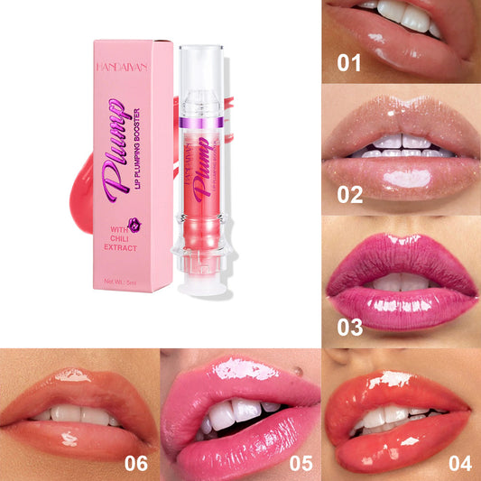 Mirror Shine Lip Gloss - Honey Moisture & Spicy Tint - LUXURY GLOW