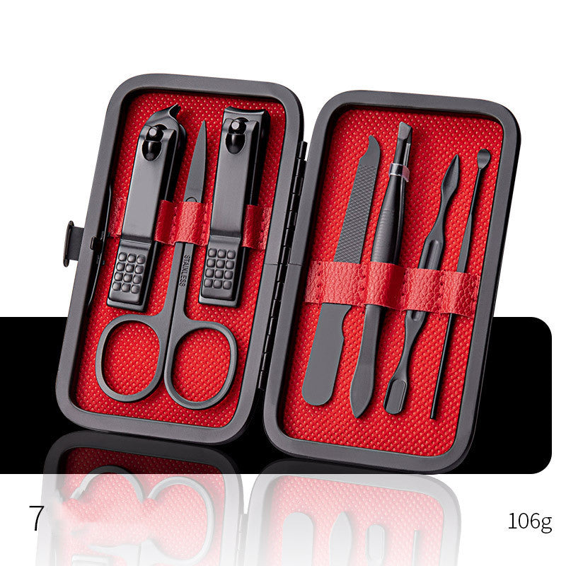 LuxuryGlow Professional Stainless Steel Manicure & Pedicure Set with Leather Case