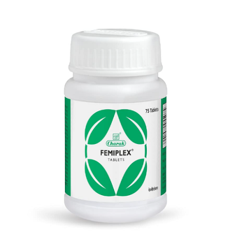 Charak Femiplex Tablets | Ayurvedic Support for Vaginitis, White Discharge & Recurrence Control