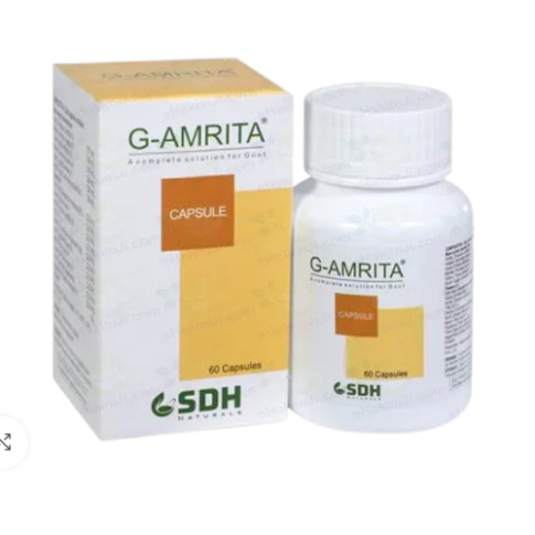 Shree Dhanwantri G-Amrita Capsules 60 Tablets – Uric Acid & Joint Support - LUXURY GLOW